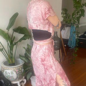 SET minik collection viscose ,  Slit Side Harem Pants perfect for summer, home .